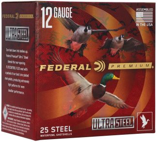 FEDERAL 12GA 3 1/2" 1 1/2OZ BB & 2 1500 FPS "ULTRASTEEL" 25 RD/BX 10 BX/CS
