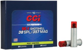 CCI 38/357 MAG BIG 4 SHOTSHELL 10 RD/BX 20 BX/CS