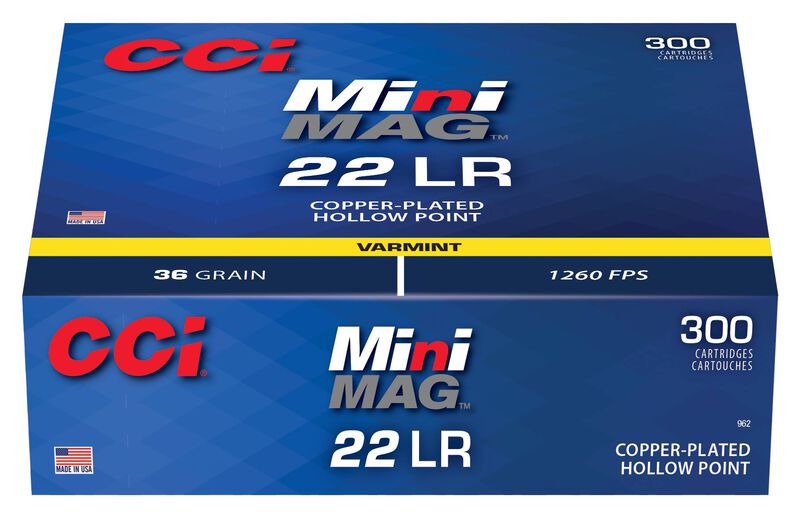 CCI 22 LR MINI MAG 36 GR HP 300CT PACK  300 RD/BX 10 BX/CS