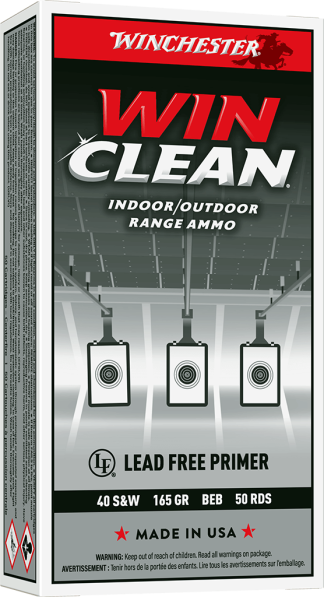 WINCHESTER 40 S&W SUPER-X TARGET WINCLEAN 165 GR 50 RD/BX 10 BX/CS