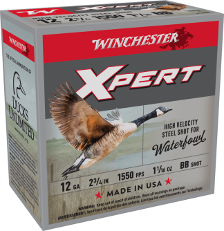 WINCHESTER SUPER X XPERT 12 GA 2-3/4" BB HV STEEL 1-1/16 OZ 25 RD/BX 10 BX/CS