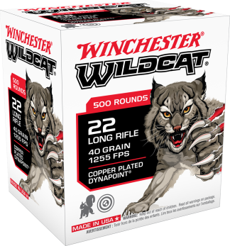 WINCHESTER 22 LR WILDCAT DYNAPOINT CP 40 GR 500 RD/BX 10 BX/CS