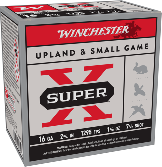 WINCHESTER SUPER X UPLAND 16 GA 2-3/4" #7.5 HB 1-1/8 OZ 25 RD/BX 10 BX/CS