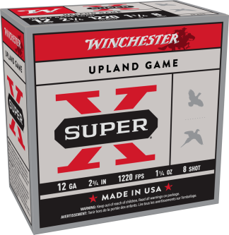 WINCHESTER SUPER X UPLAND 12 GA 2-3/4" #8 1-1/4 OZ 25 RD/BX 10 BX/CS