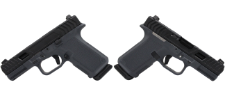RUGER RXM 9MM PISTOL 4" SCT GREASY SLIDE CUT O.R. STEALTH GRAY, . 2-15RD MAGS - ORION EXCLUSIVE