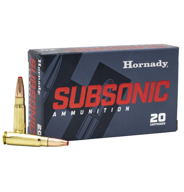 HORNADY SUBSONIC-X 7.62X39 255G 20RD BX 200RD CS