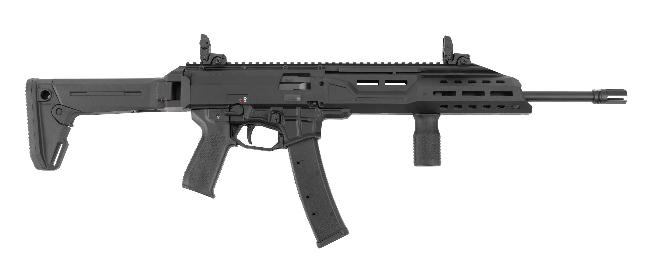 CZ SCORPION 3 PLUS CARBINE MAGPUL EDITION W/ FOLDING STOCK, BLACK, 9MM, 35RD, 16.3IN, 1/2X28