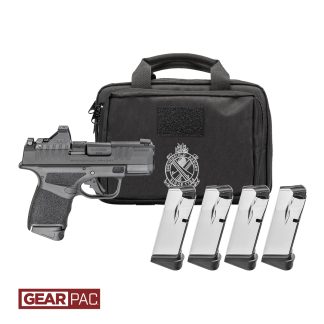 SPRINGFIELD ARMORY HELLCAT OSP 380ACP PISTOL U-DOT GEAR PAC, VIRIDIAN RFX11, BAG, 4 MAGS