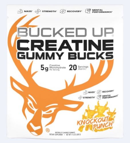 BUCKED UP CREATINE GUMMIES - KNOCKOUT PUNCH 20 SERVINGS