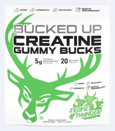 BUCKED UP CREATINE GUMMIES - TROPIC THUNDER 20 SERVINGS