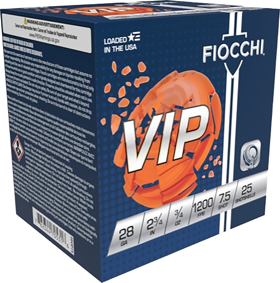 FIO 28G VIPH 2.75-.75-7.5 25RD