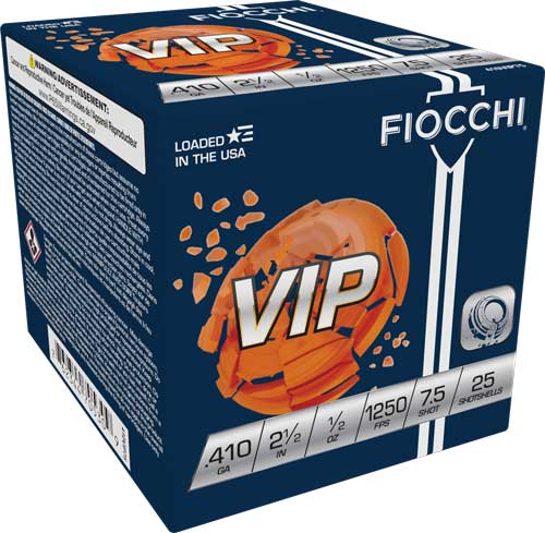 FIOCCHI VIP 410 2.5" 1/2OZ - #7.5 1250FPS 250RD CASE LOT