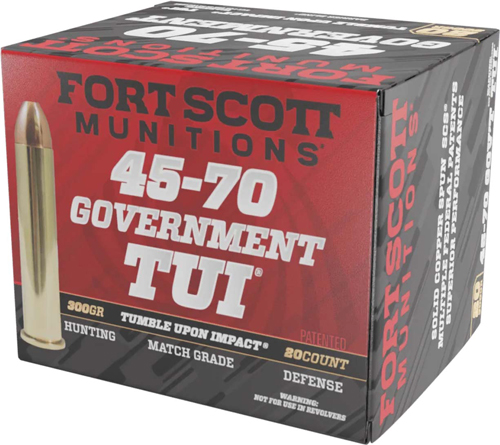 FORT SCOTT 45-70 GOV 300GR TUI - SOLID COPPER 20RD 10BX/CS