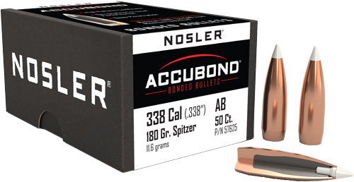 NOSLER BULLETS 338 CAL .338 - 180GR ACCUBOND 50CT