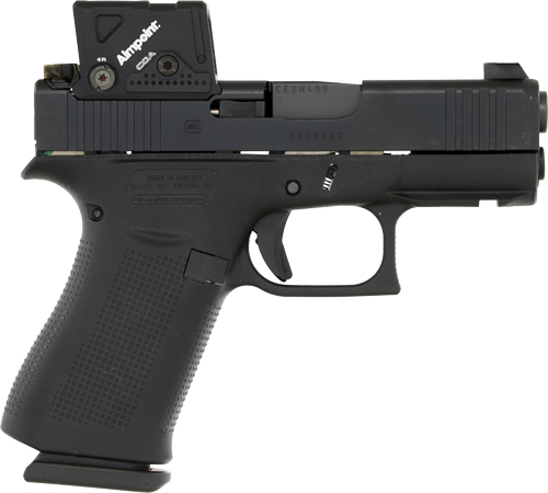 GLOCK 43X MOS8 9MM FS 10RD - AIMPOINT COA BLACK FRONT RAILS