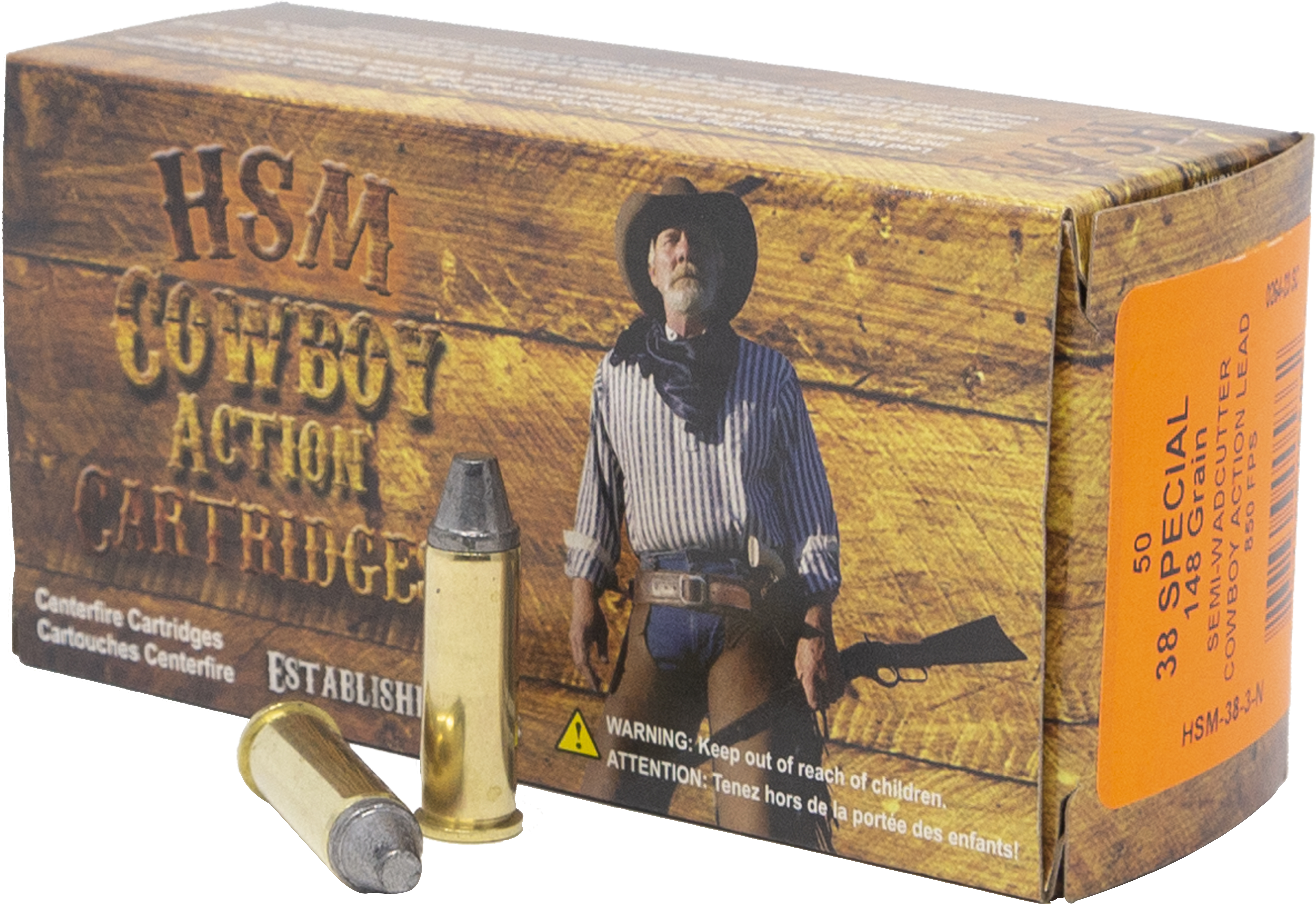 HSM 38SP 148GR CWBY SWC 50RD