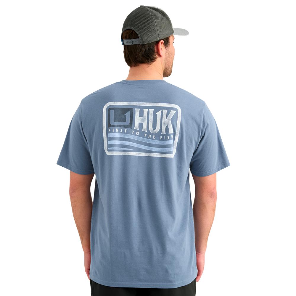 Huk Born Wave Short Sleeve Shirt Stormy Blue 2XL