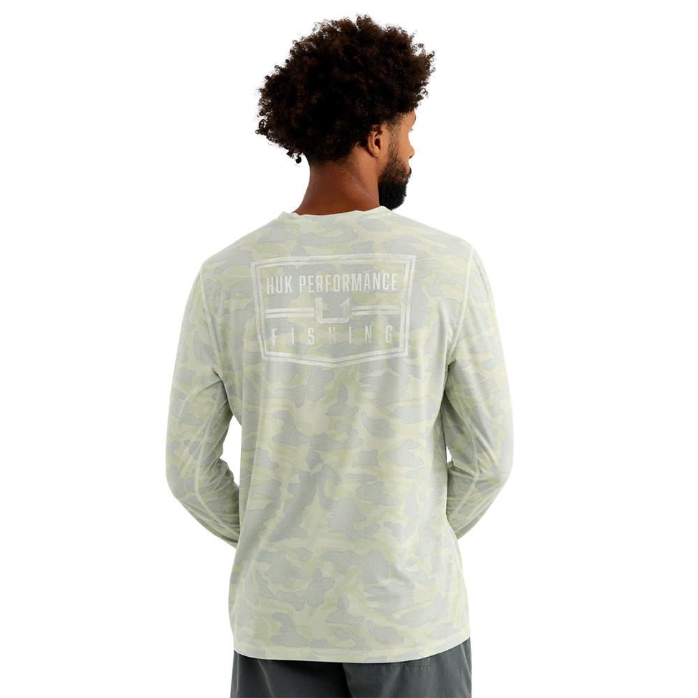 Huk Drift Performance Long Sleeve Shirt Pale Algae M