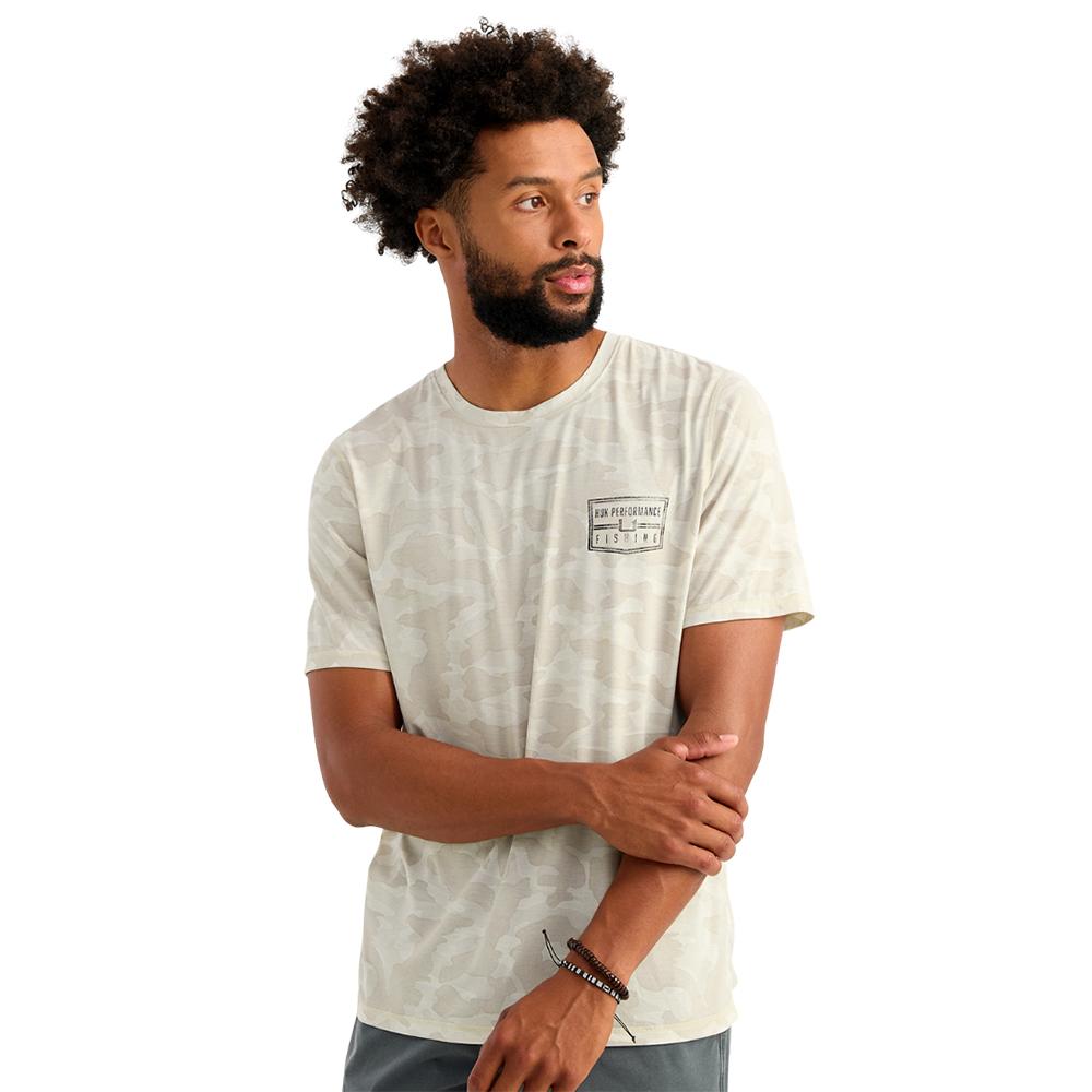 Huk Drift Performance Short Sleeve Shirt Silver Birch Camo S