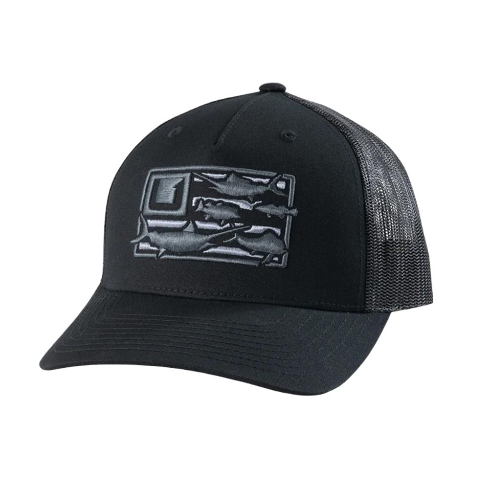 Huk Trophy Flag Trucker Hat Black