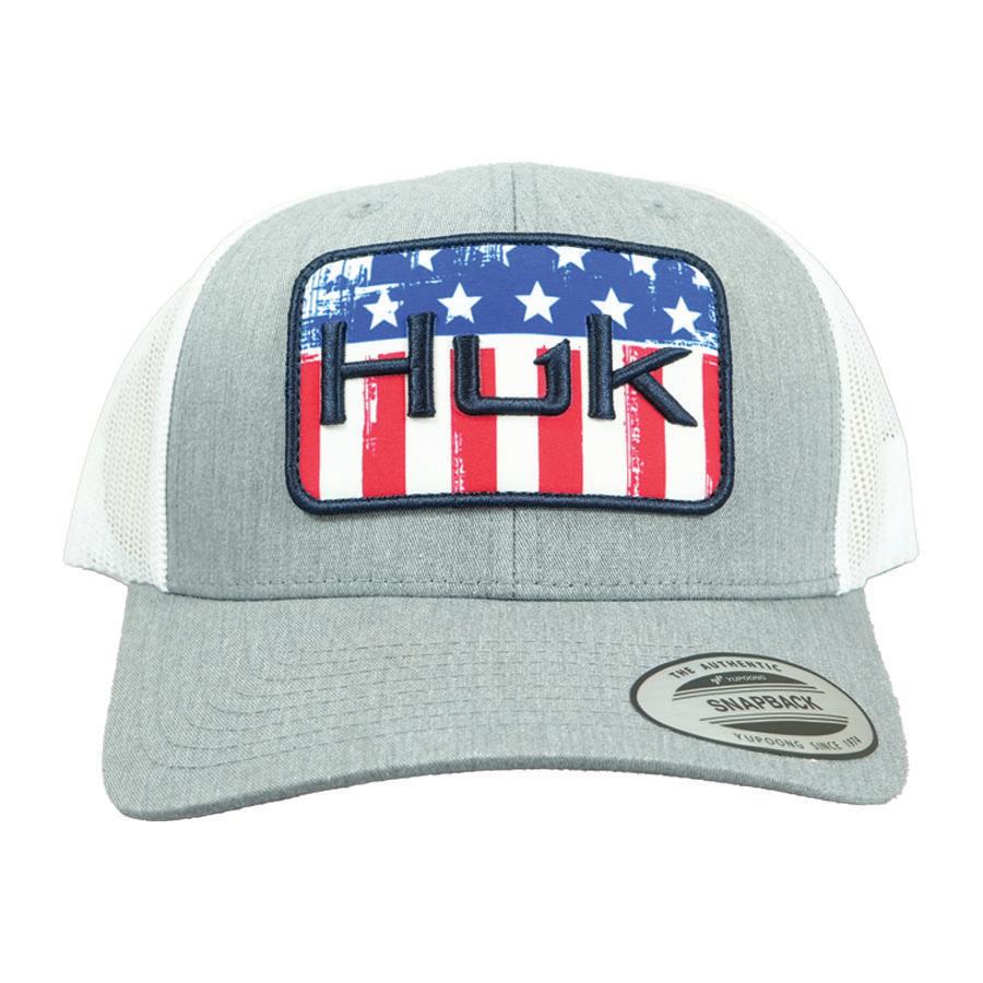 Huk Salute Trucker Hat Heather Grey