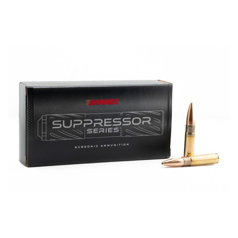 Barnes Suppressor Series Sierra MatchKing Rifle Ammunition .300 Blackout 220gr HP 1060 fps 20/ct