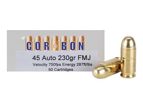 Corbon Self-Defense JHP Handgun Ammunition .45 ACP (+P) 230 gr JHP 950 fps 20/box