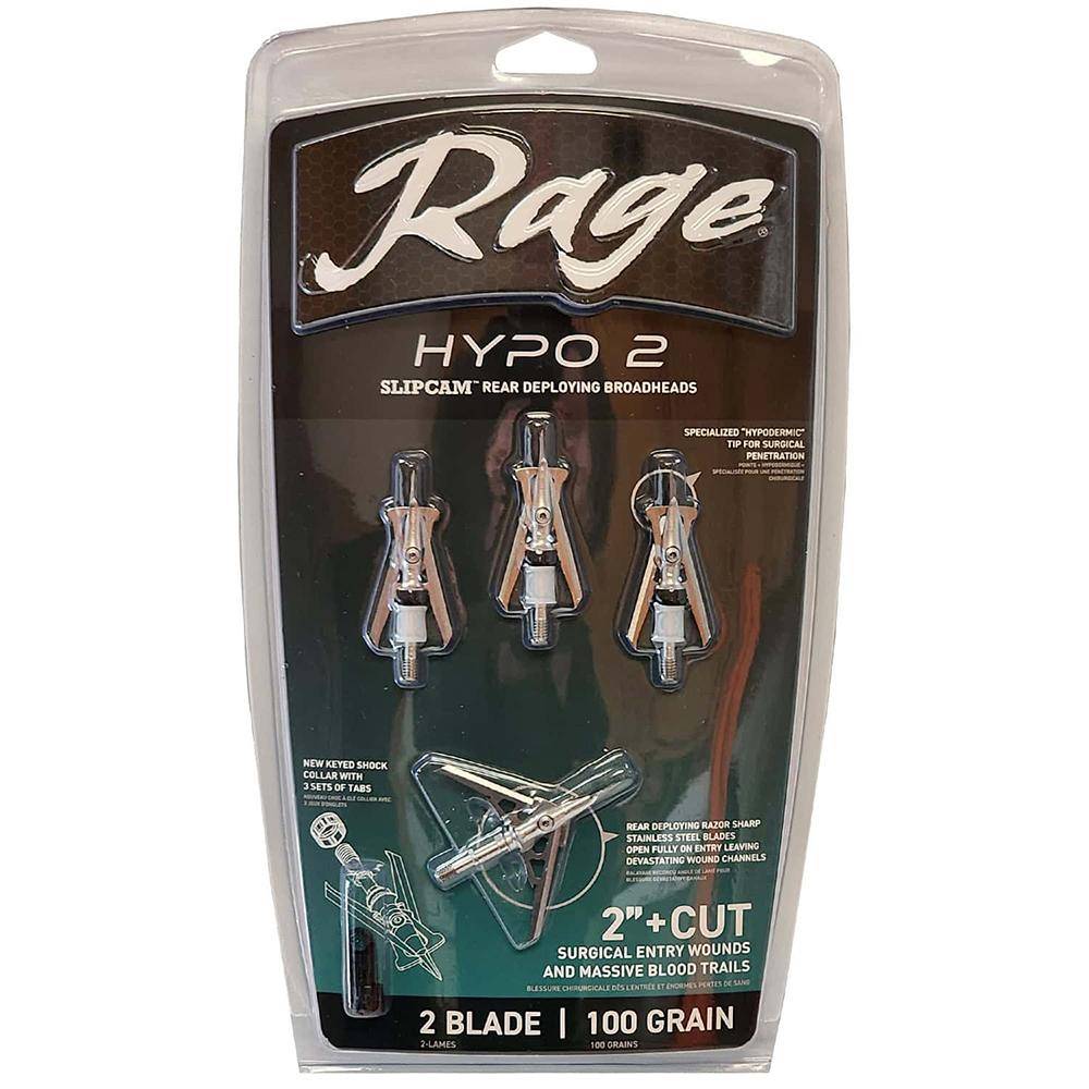 Rage Hypo 2 Broadheads 100 gr 2'' 4/ct