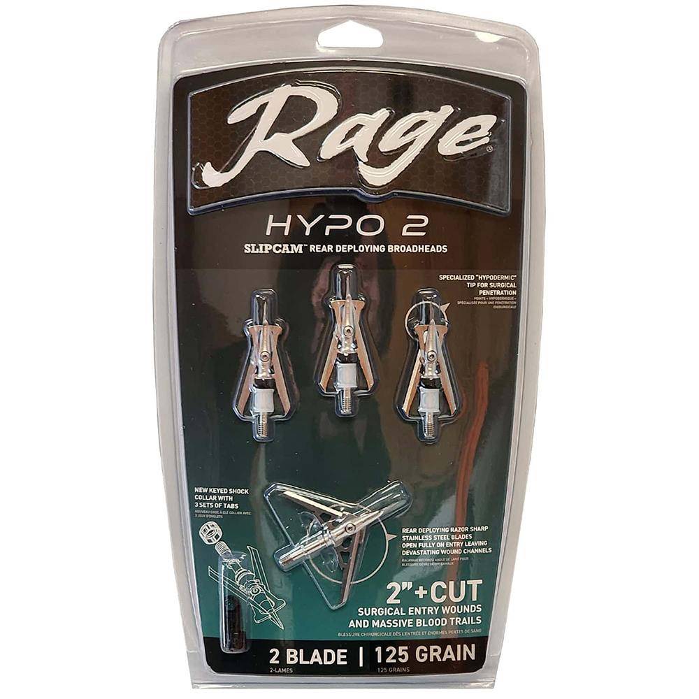 Rage Hypo 2 Broadheads 125 gr 2'' 4/ct