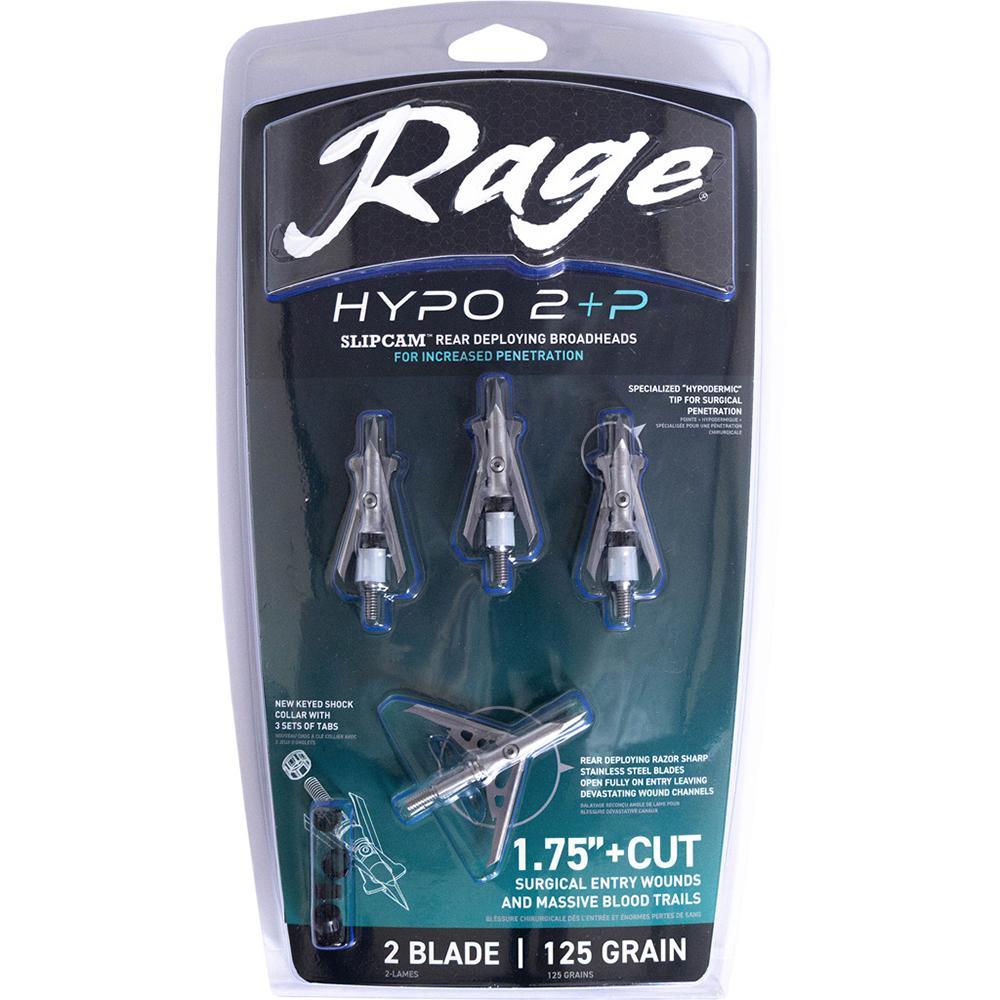 Rage Hypo 2 +P  Broadheads 125 gr 1.75" 4/ct