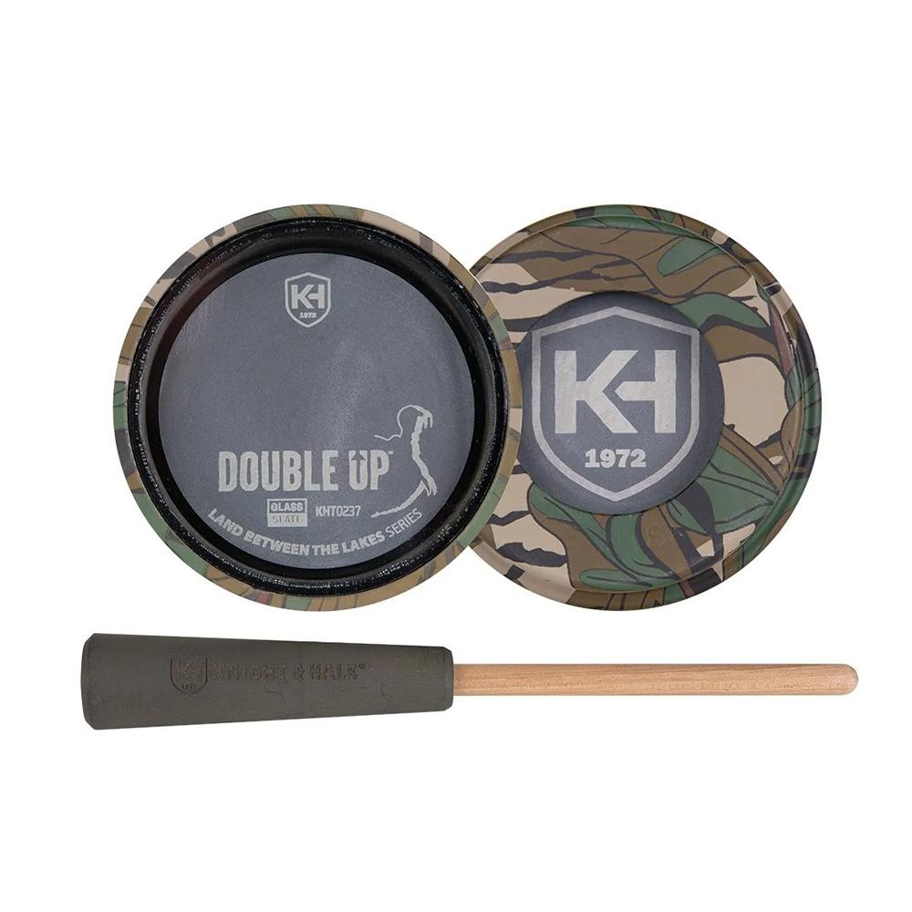 Knight & Hale Double Up Glass/Slate Pot Turkey Call LBTL Series Mossy Oak Greenleaf