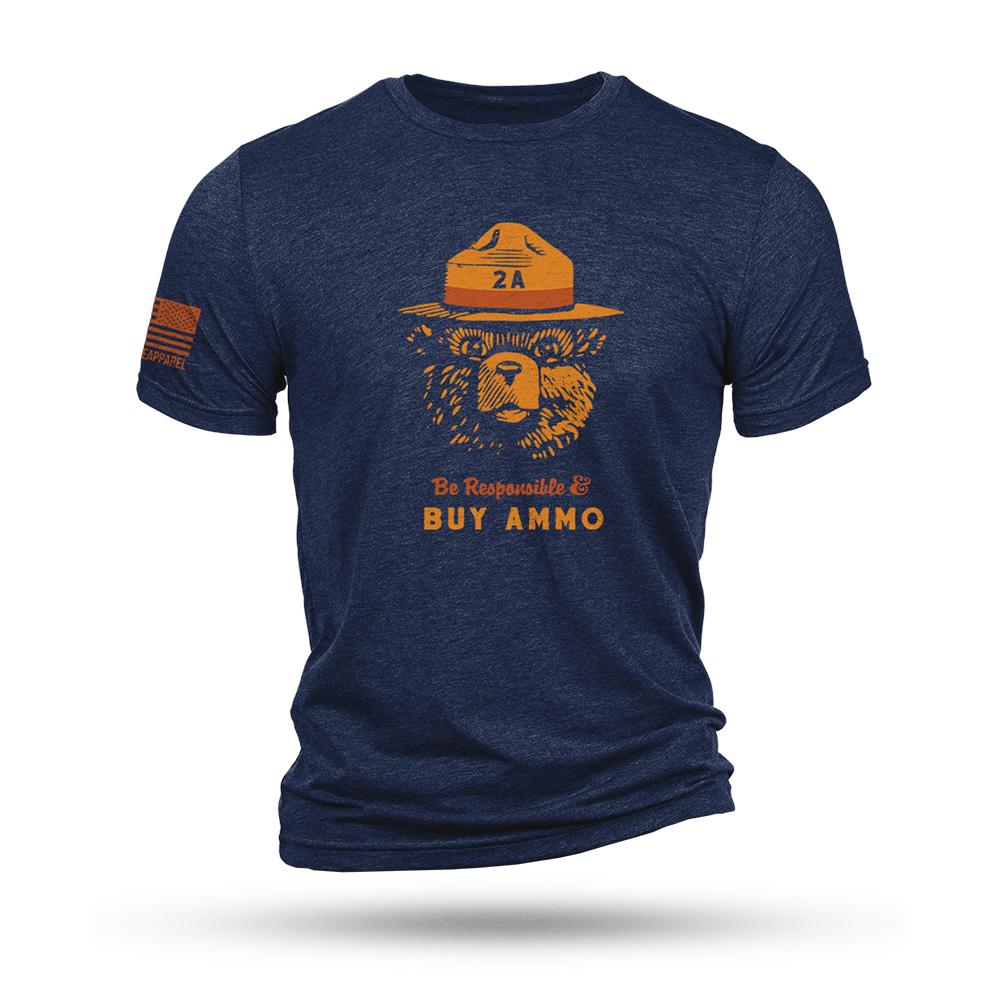 Nine Line 2A Bear Navy Triblend T-Shirt M