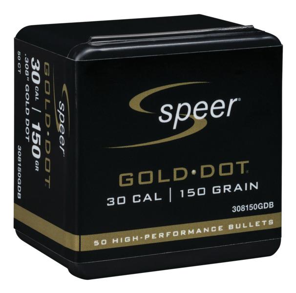 Speer Gold Dot Component Rifle Bullets .308 cal .308" 150 gr GOLD DOT SP 50/Box