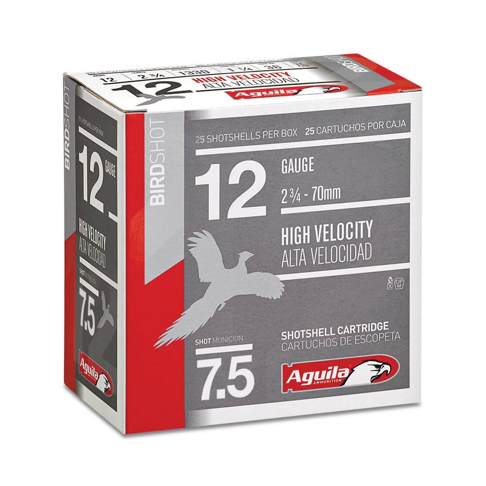 Aguila Ammunition 12ga Birdshot 2.75 inch Shotgun Shells - #7.5 Shot | 1.25oz | 1330 fps | 25rd Box