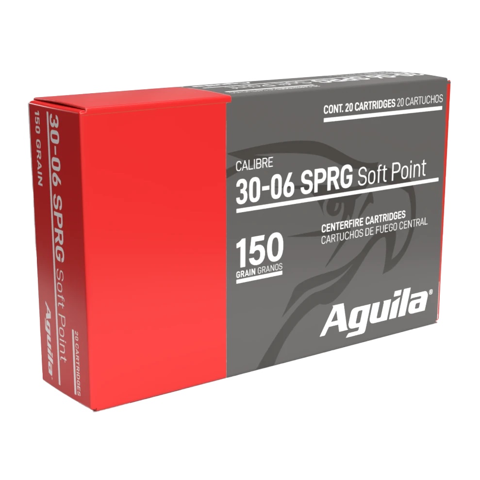 Aguila Ammunition 30-06 Springfield Rifle Ammo - 150 Grain | Soft Point | 20rd Box