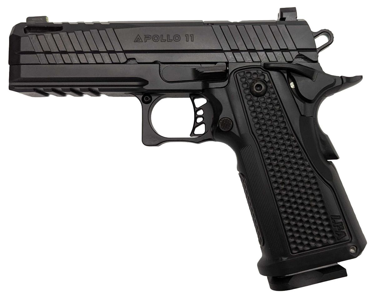 LFA Apollo 11 Compact Pistol - 9mm | Black |Aluminum Grip | 4.1" | 1x17rd Mag