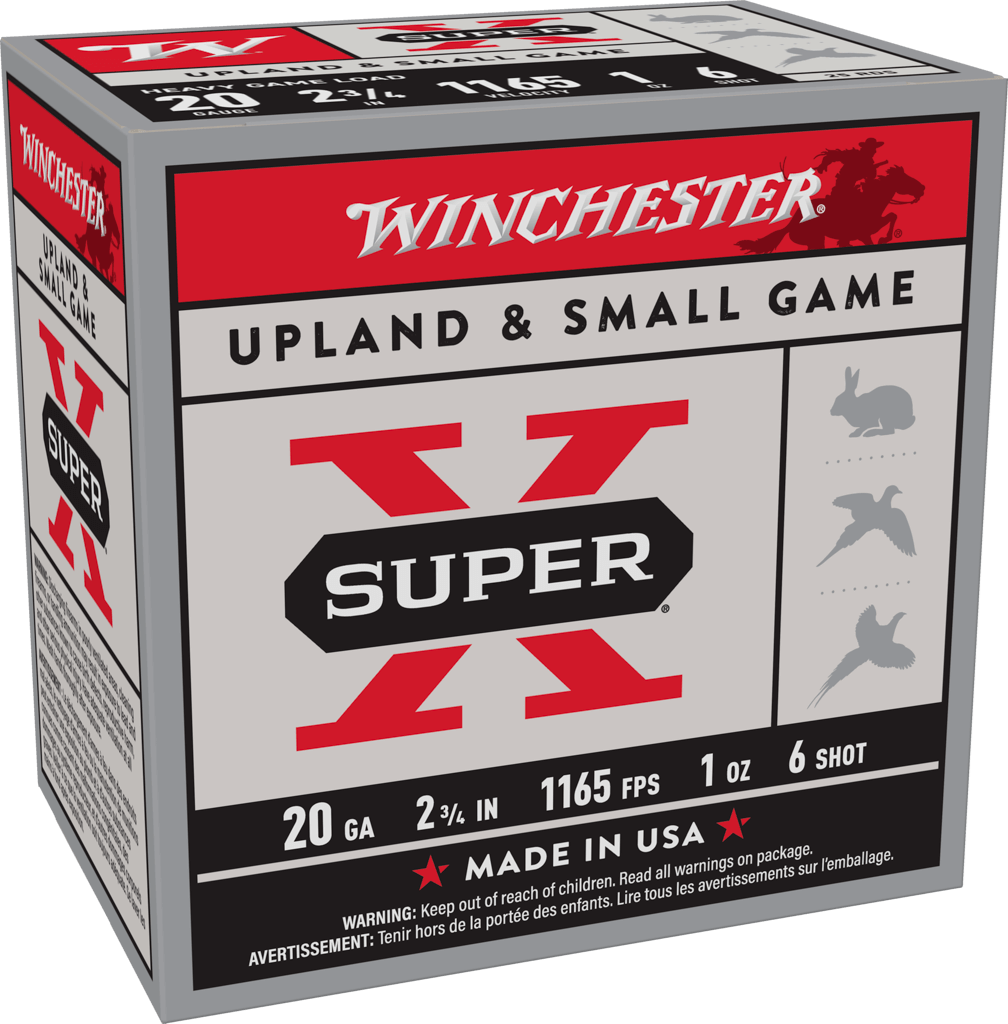 WINCHESTER SUPER X UPLAND HVY 20G 2-3/4" #6 25RD BX 250RD CS
