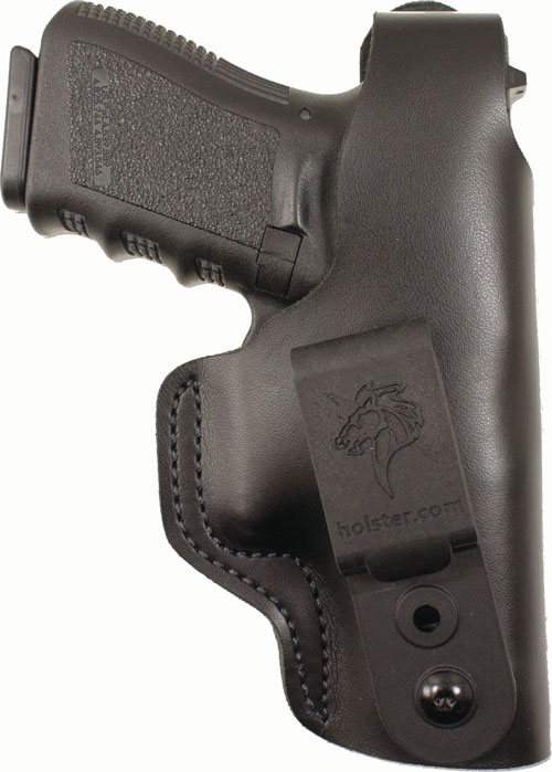 DESANTIS DUAL CARRY II HOLSTER - IWB/OWB RH LTHR GLK 4343X BLK