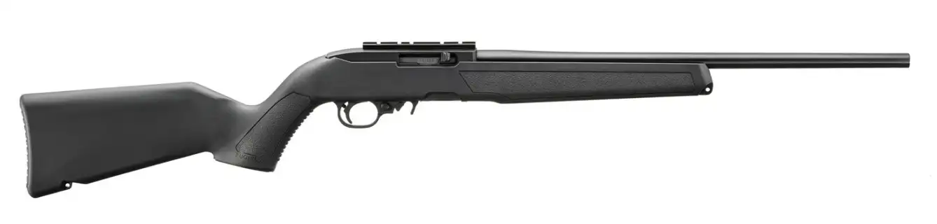 RUGER 10/22 22LR RIFLE 18.5" BLUED/BLACK SYNTHETIC, BX-TRIGGER, RAIL INSTALLED, NO SIGHT 1-10RD