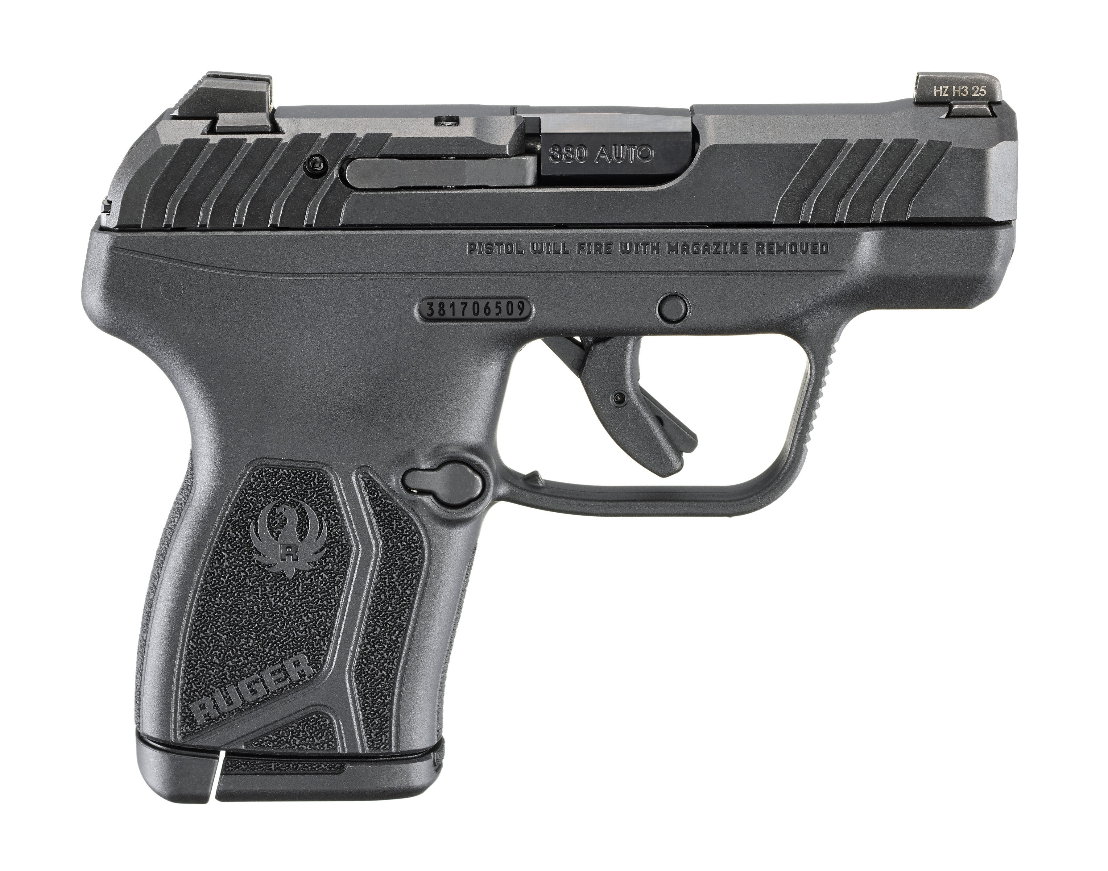 RUGER LCP MAX 380ACP BLK 10+1 SAFETY