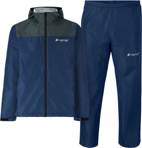 FROGG TOGGS MEN'S VAPOR RAIN - SUIT BLUE & GRAY XL/2X