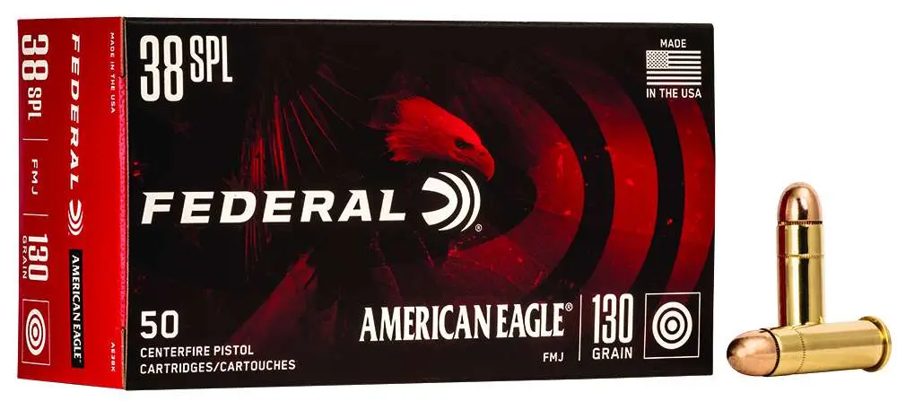 FEDERAL 38 SPL 130GR FMJ 50 RD/BX 20 BX/CS