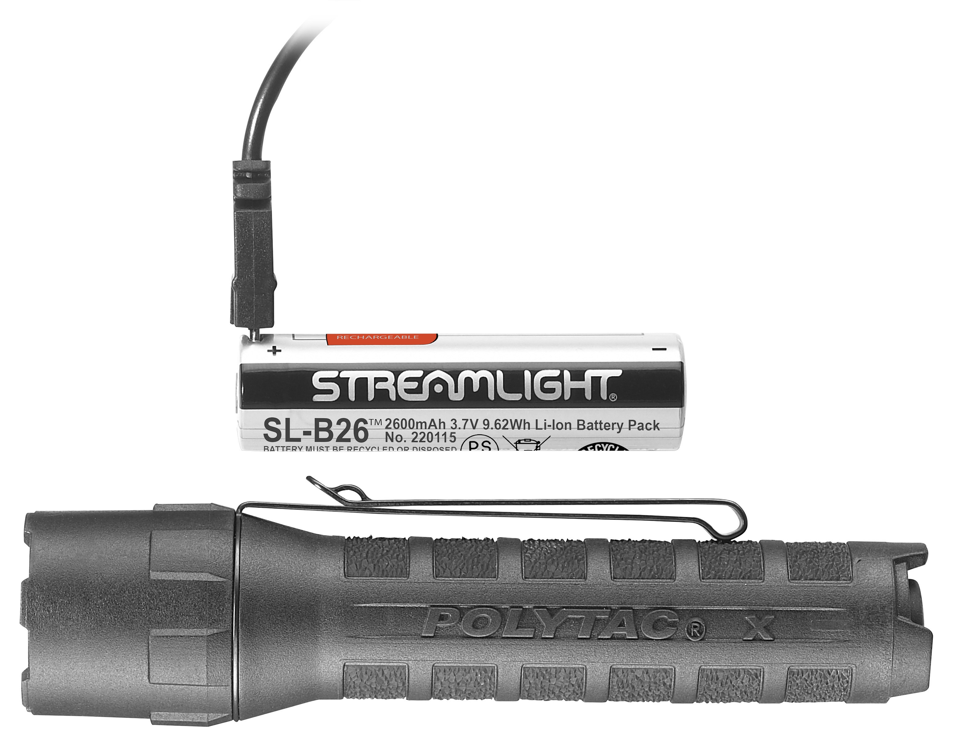 STREAMLIGHT POLYTAC X USB 600LM BLACK