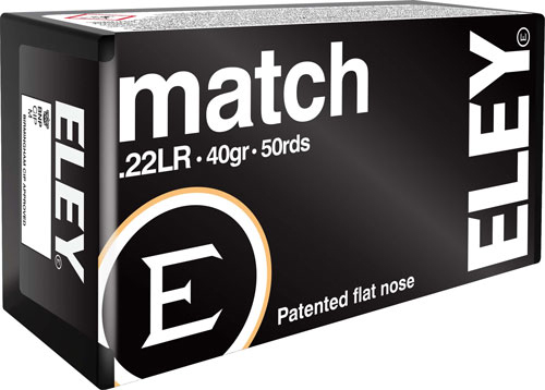 ELEY MATCH 22LR 40GR EPS - 50RD 100BX/CS