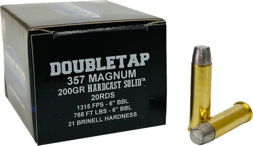 DOUBLETAP 357 MAG 200GR WFNGCH - HARDCAST SOLID 20RD 50BX/CS