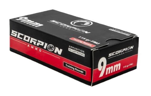 SCORPION 9MM LUGER - 115GR FMJ-RN 50RD 20BX/CS