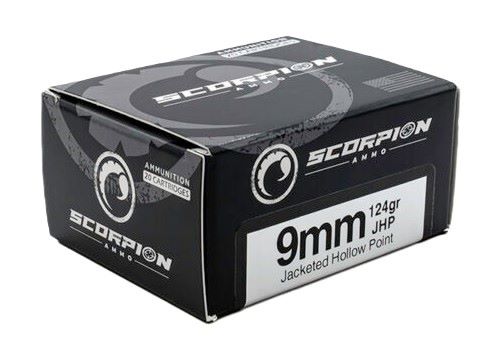 SCORPION 9MM LUGER - 124GR JHP 20RD 10BX/CS