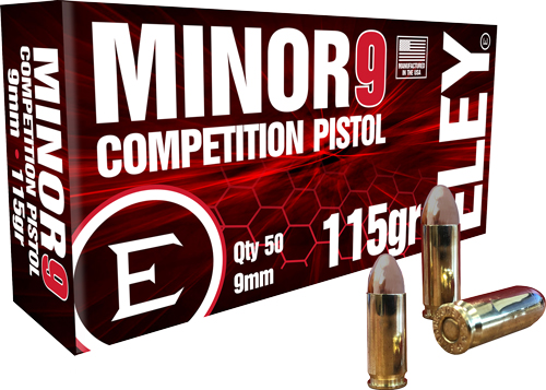 ELEY MINOR 9 COMPETITION 9MM - 115GR FMJ 50RD 20BX/CS