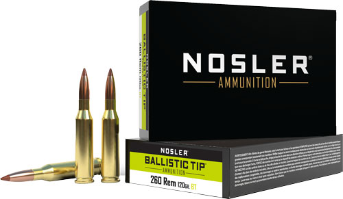 NOSLER 260 REM 120GR - BALLISTIC TIP 20RD 10BX/CS