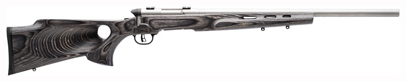 SAVAGE BMAG TARGET 17WSM 22" - HB SS/GREY LAMINATE T-HOLE